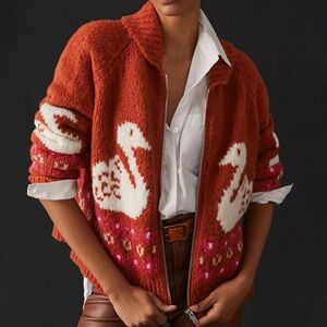 Maeve Zip-Front Cardigan Sweater
